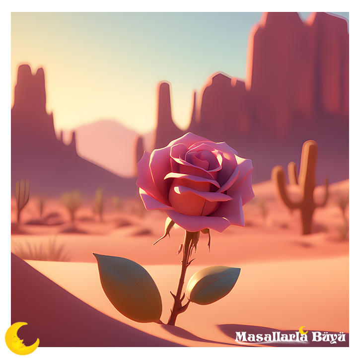 gururlu gül ve kaktüs masalı