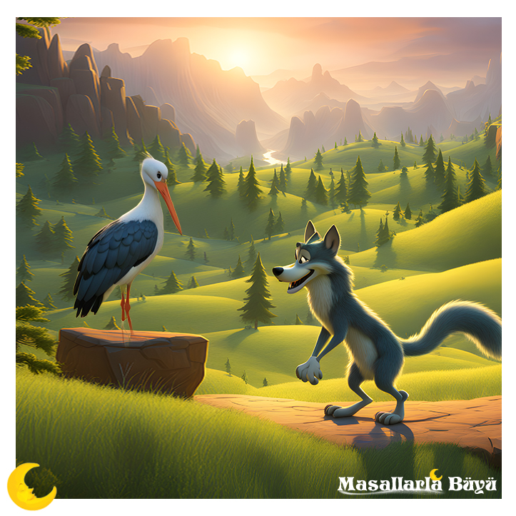 kurt ile leylek hikayesi, ezop masalları, leylek masalı oku