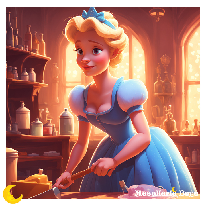 külkedisi sindirella masalı oku, temizlik yapıyor