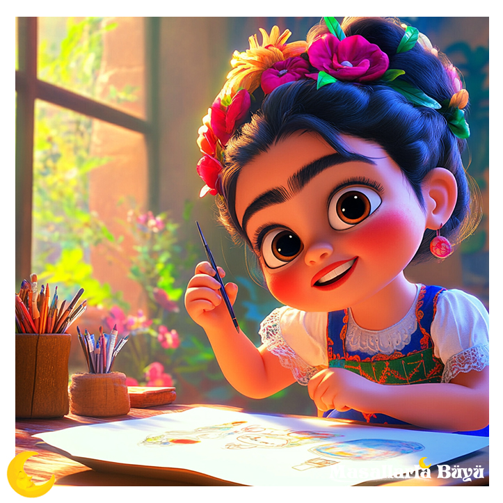frida kahlo çocuk için masal biyografi