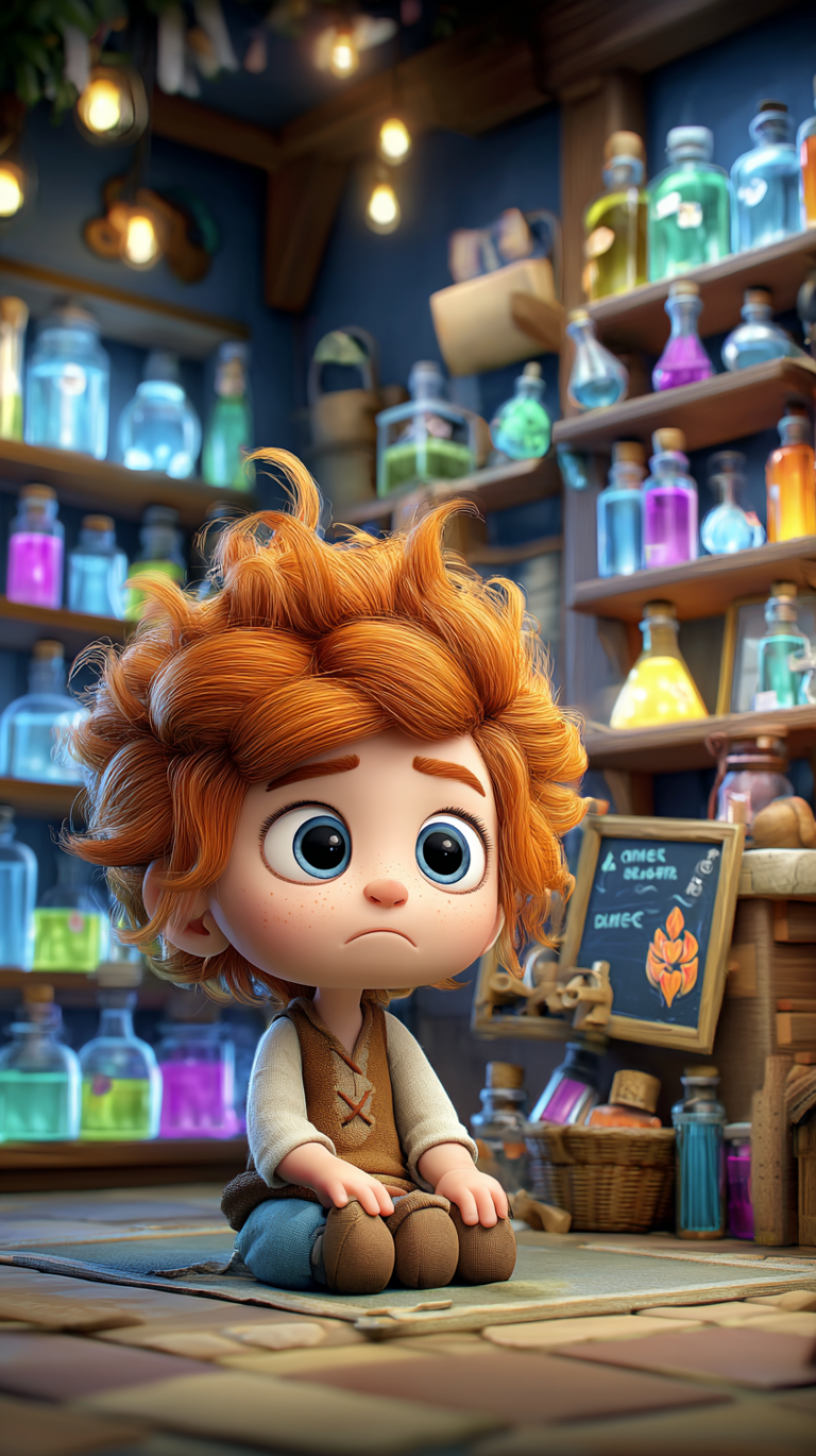 Küçük Marie laboratuvarı merakla izliyor