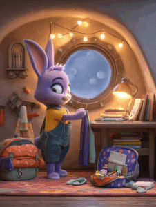 Mor Tavşan hazırlık yapıyor