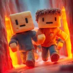 Roblox hapishanesinden kaçmaya çalışan Bacon Hair ve Noob’un lazerli koridordaki eğlenceli macerası.