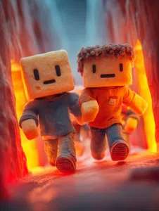 Roblox hapishanesinden kaçmaya çalışan Bacon Hair ve Noob’un lazerli koridordaki eğlenceli macerası.